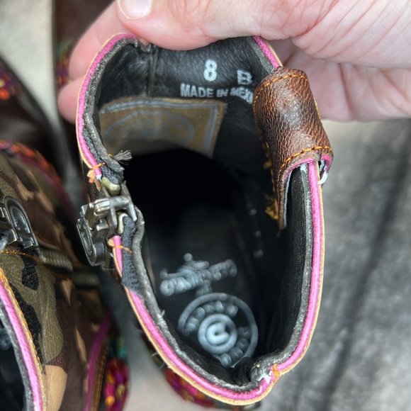 { Double D Ranch Old Gringo } Cosmic Camo Chocolate/Camouflage Western Boots - Picture 10 of 16